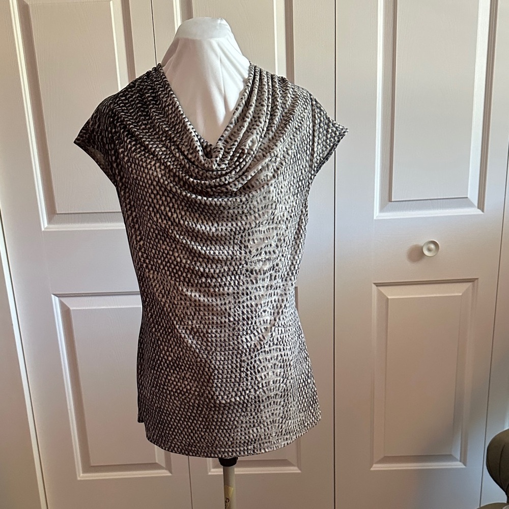 Kenneth Cole Monochrome Cowl Neck Tank Top